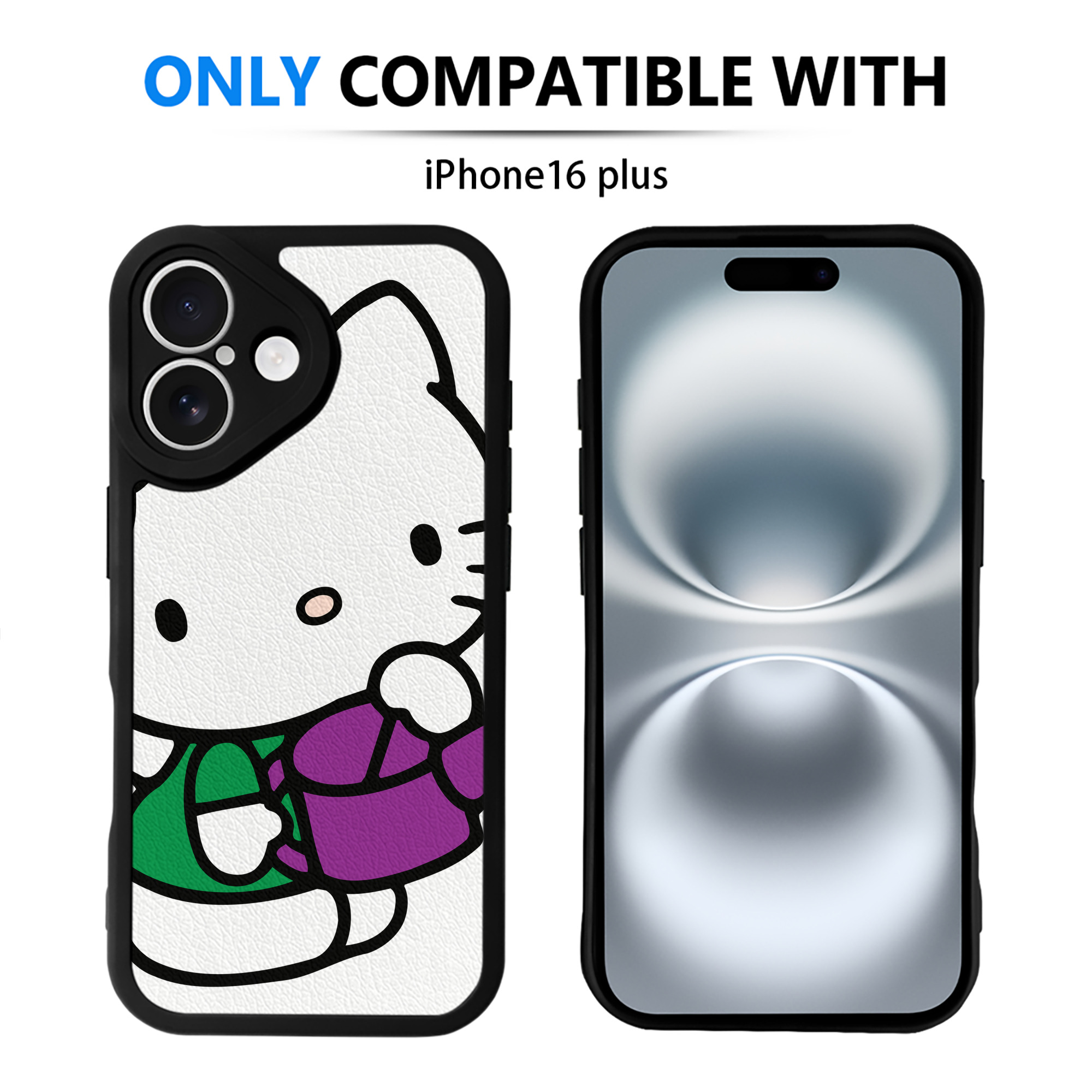 （画像用） Hello Kitty ハローキティ 【iPhone 16シリーズ対応】シリコンスマホケース（レザー調） 材質：シリコン